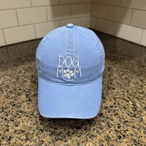 Dog Mom Embroidered David and Young Baseball Cap Blue Cotton One Size